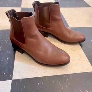 Aldo Chestnut Leather Ankle Booties